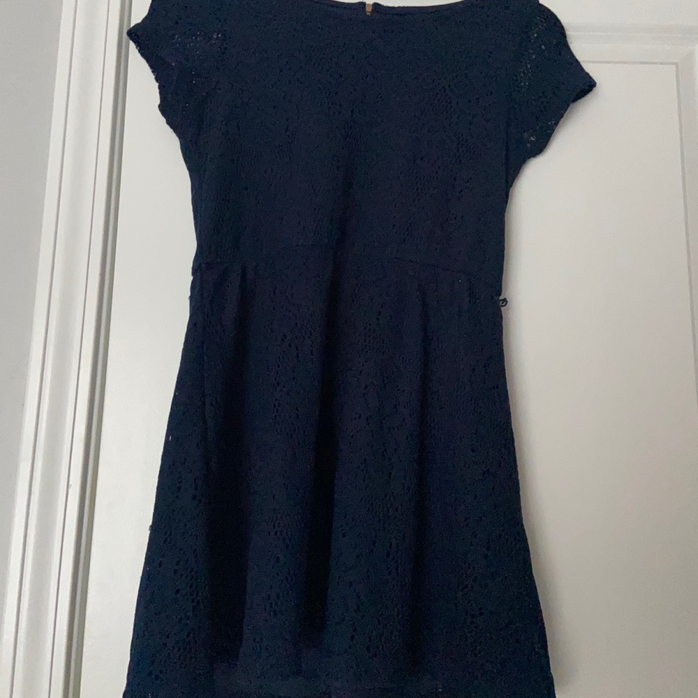 blue lace dress
